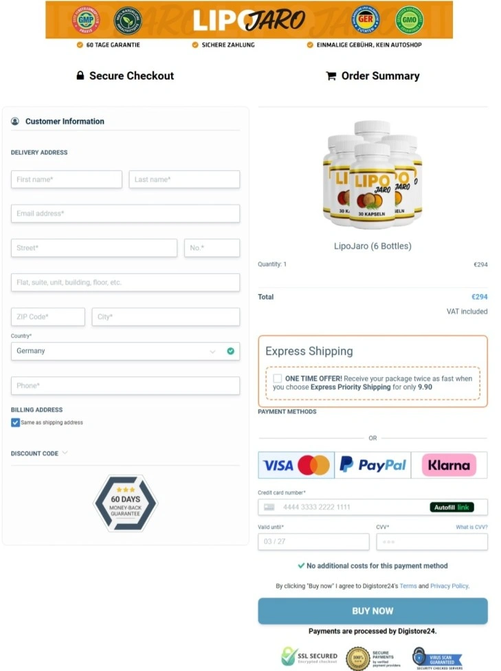 Secure Checkout Form